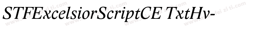 STFExcelsiorScriptCE TxtHv字体转换